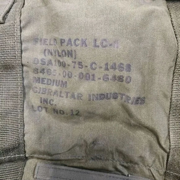 Vintage US Army Military Field Pack Combat Alice LC-1 Medium Backpack Nylon Only - Picture 5 of 5